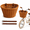 brown, variant on RYLZX Kids Rainbow Bike Basket Front,Hand-Woven Multi-Color Boys Girls Front Bicycle Basket