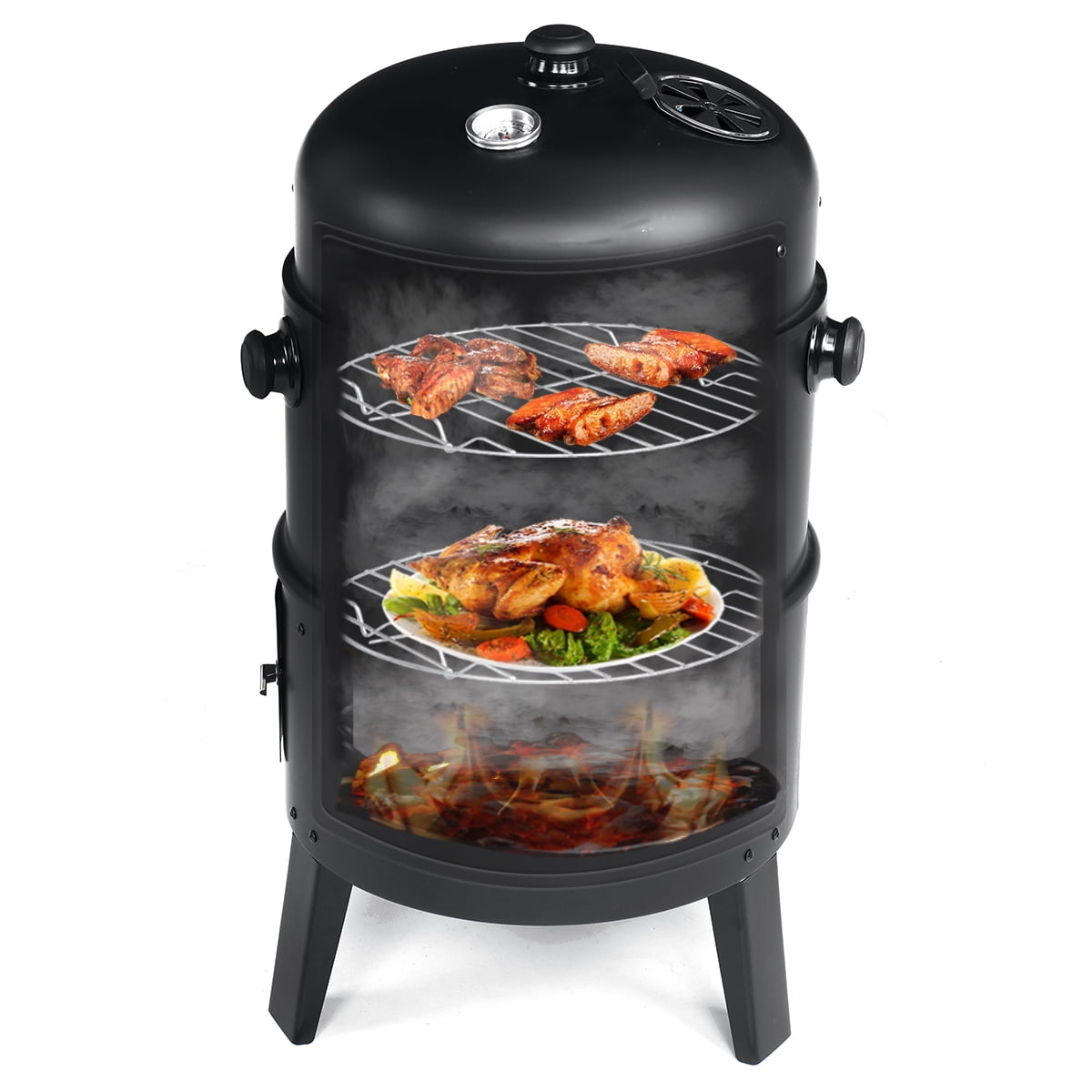 Round Barbecue Electric BBQ Stand Grill Garden