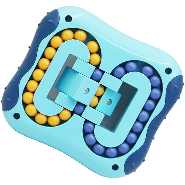 DAMAIE Educational Toys Decompression Rotating Magic Bean Toys Rotating Small Beads Fidget Spinner Magic Cube Toys for Unisex-Children Puzzle (Green)