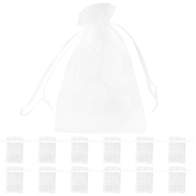 100 Uds pequeñas bolsas de regalo bolsas de malla decorativas bolsas de favores de fiesta bolsas de regalo con cordón bolsas de dulces