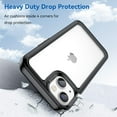 thumbnail image 6 of Case for iPhone 13 Case Slim Dropproof [Defend from Drop/Scratch/Slip/Fingerprint] Clear Acrylic Hard Back Soft TPU Bumper Hybrid Phone Cover for iPhone 13-Black, 6 of 8