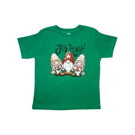 

Inktastic Joy to the World Christmas Gnomes Gift Toddler Boy or Toddler Girl T-Shirt