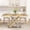 Natural, variant on 47.25 "-63" Dining Table, Original Wood Color, Seating 4-6 People, Retractable Table, Cross Metal Base and Stainless Steel Tubing(Natural)