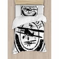 thumbnail image 3 of Ambesonne Airplane Grunge Stamp Design with Word Aviation Duvet Cover Set, 3 of 3