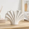 thumbnail image 2 of Home Decor Collection White 7" Ceramic Shell Vase, 2 of 5