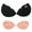 Black, variant on LELINTA 2 Pcs/Set  Women's Strapless Push Up Invisible Sticky Bra Silicone Reusable Self Adhesive Backless Bra for Dress Halter, Beige/ Black