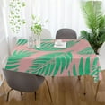 thumbnail image 6 of Tropical Palm Leaves Rectangle Tablecloth, Dust Proof Anti Wrinkle Wipeable Table Cloth Tabletop foration of Dinner Kitchen Wedding Holiday Party 54"x72" Decor Gift, 6 of 7