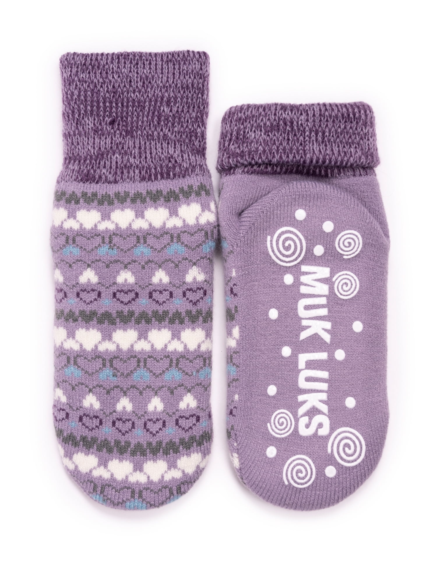 MUK LUKS Women's Thermal Slipper Socks, 2 pairs