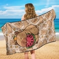 thumbnail image 6 of XYZCANDO Capybara Watermelon Pattern Design Sweat-Absorbent Car Towel Seat Covers for Outdoor Gym, Sweat Washable Easy Install Car Seat Protector, 6 of 11