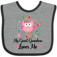 thumbnail image 3 of Inktastic My Great Grandma Loves Me Owl Girls Baby Bib, 3 of 4