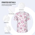 thumbnail image 5 of Rocae Rose Flowers for Breathable Men's Baseball T-Shirt Fashionable Casual Baseball Jersey, Moisture-wicking Sportswear X-Large, 5 of 9