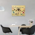 thumbnail image 3 of Farmhouse Bee Decor Wall Art Rustic Country God Says You Are Flower Pictures Wall Decor Canvas Painting Prints Artwork Home Decorations Framed for Bathroom Kitchen Bedroom Living Room 16"x12", 3 of 6