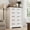 White(Brown Top), variant on Homall 5 Drawer Dresser, 31.5" Wide Tall Chest of Drawers, Large Capacity Storage Dresser with Anti-Tip Device & Smooth-Gliding Drawers for Bedroom Living Room, White