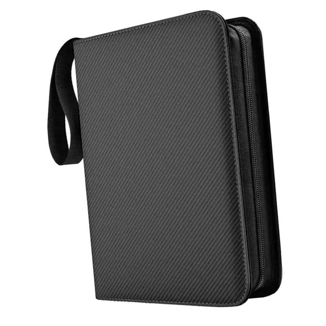 Carpeta de libros de tarjetas, tarjeta fotográfica, contenedor duradero estándar, protector, 9 bolsillos, álbum de tarjetas comerciales para álbum , Negro B