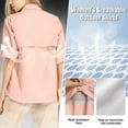 thumbnail image 6 of FEN AI Women Button up Shirts Long Sleeve Hiking Fishing Travel Shirt Casual Blouse for Outdoor Pink, 6 of 8