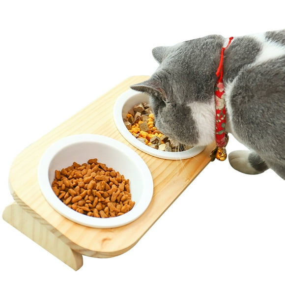 Pet Water Bowl Double-bowl Pet Feeding Bowl Cat Food Bowl Cat Water Bowl