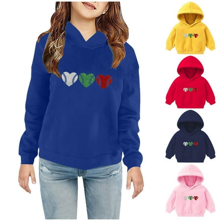 

Baby Deals!Toddler Baby Girl Boy Hoodie Game Day Sweatshirt Funny Football Outfit Long Sleeve Pullover Oversized Sweatshirt Top Fall Clothes Graphic Sweatshirts 2-7 Years