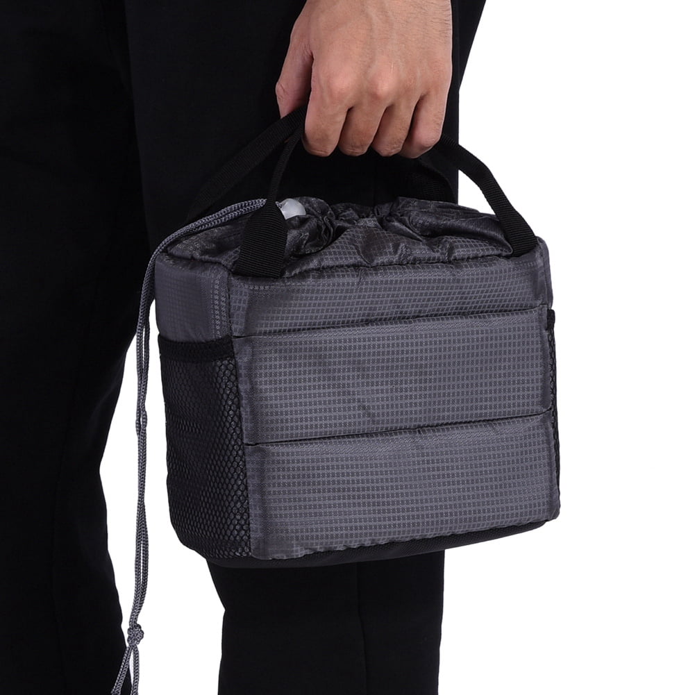 DSLR Camera Bag Insert - Shockproof Padded Divider Case For Cameras & Lenses (Grey)