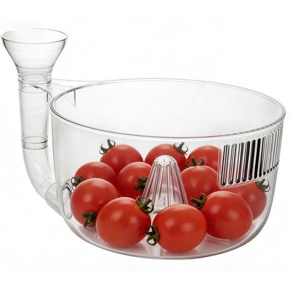 Automatic Fruit Washing Basket Transparent Snail Design Kitchen Tool