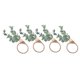 thumbnail image 1 of Anillos de servilletas de flores, 4 piezas Anillos de servilletas de flores artesanales simples Anillos de servilletas de mesa de hotel Anillos de servilletas compactos y livianos, 1 of 12