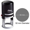 thumbnail image 1 of Shiny Self Inking Rubber Stamp Custom Round Logo Stamper Personalized 52 mm, 1 of 1