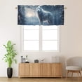 thumbnail image 2 of Winter Forest Wolf Valance Curtain for Kitchen Rustic Pine Tree Mountain Wild Animal Hunting Rod Pocket Valances for Bedroom Living Room Dining Room 54 by 18 in, 1 Panel, 2 of 6