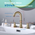 thumbnail image 7 of Adorer Bathroom Faucet for Sink 3 Hole with Pop-up Drain, 2 Handle 8 inch Brass Widespread Bathroom Sink Faucet, Brushed Gold Basin Faucet Taps Mixer, 7 of 7