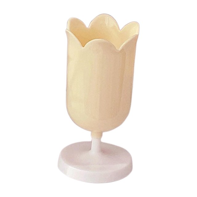 jifeng Pen Holder Table Vase Photo Props Pencil Organizer Flowerpot Office Yellow