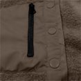 thumbnail image 6 of ZUKMRJPC Womens Half Button Pullover Sweatshirt Long Sleeve Color Block Fleece Sweatshirt Oversized Warm Loose Mock Neck Tops with Pocket, 6 of 7