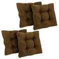 thumbnail image 1 of 19-inch Squared Microsuede Tufted Dining Chair Cushion (Set of Four), 1 of 2