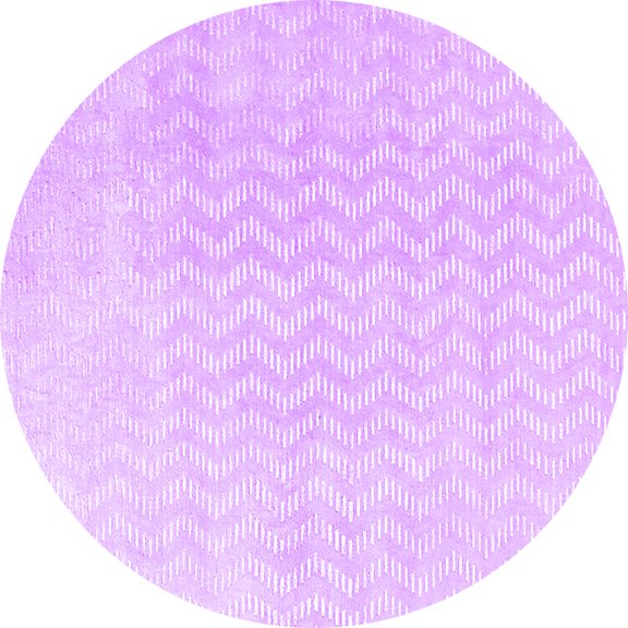 Ahgly Company Indoor Round Solid Purple Modern Area Rugs, 3' Round