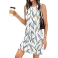 thumbnail image 3 of Dresses for Women Crewneck Sleeveless Tank Dress Summer Boho Vacation Clothes White Print XL, 3 of 9