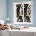 thumbnail image 4 of Black Marble Window Privacy Film, Grey Gold Texture Vintage Farmhouse Art Static Cling UV Sun Blocking Tint Film Heat Control Windows Films for Bedroom Bathroom, Window Stickers 17.7"x39.3", 4 of 8