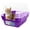 Purple, variant on Petfamily Extra Large Cat Litter Box, Color Grey, Jumbo Hooded, 21.50 x 17.90 x 17.25 in