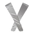 thumbnail image 1 of Kayso 30104SL Gants de Satin Argentés Longueur Coude, 1 of 1