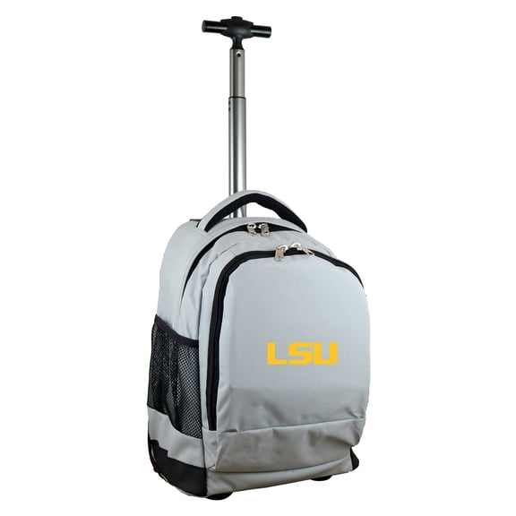 Gray LSU Tigers 19'' Premium Wheeled Backpack