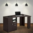 thumbnail image 3 of Scranton & Co Classic Engineered Wood Office Desk with Storage in Espresso, 3 of 10