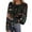 Black, variant on Womens 2025 Summer Fall Long Sleeve Shirts Ribbed Knit Fitted Basic Tee Going Out Tops Underscrub Casual Outfits Pink,XL
