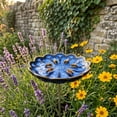 thumbnail image 5 of Glazed Ceramic Pollinator Waterer with Stake Floral Helpful Insect Feeder Outdoor Garden Bath Yard Ornament, 5 of 6
