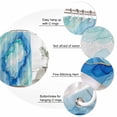 thumbnail image 3 of Teal Blue Ombre Marble Bathroom Shower Curtains with 12 Hooks Polyester Waterproof Shower Curtain for Stalls and Bathtubs Abstract Art Marble Fluid Decorative Bathroom Privacy Curtain 36x78 Inches, 3 of 8