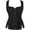 Black, variant on Suede Front Lace Up Vest Corset Top Women Square Neck Waist Shaping Renaissance Wear Brown XXL