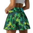thumbnail image 4 of Yuyamidu Coconut Tree Skorts Skirts for Women Tennis Skirts Green Tropical Athletic Golf Skorts Casual Workout Skirt with Shorts Pockets, Size XL, 4 of 7