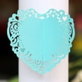 50pcs Heart Shaped Laser Cut Paper Napkins Rings Holders el Birthday