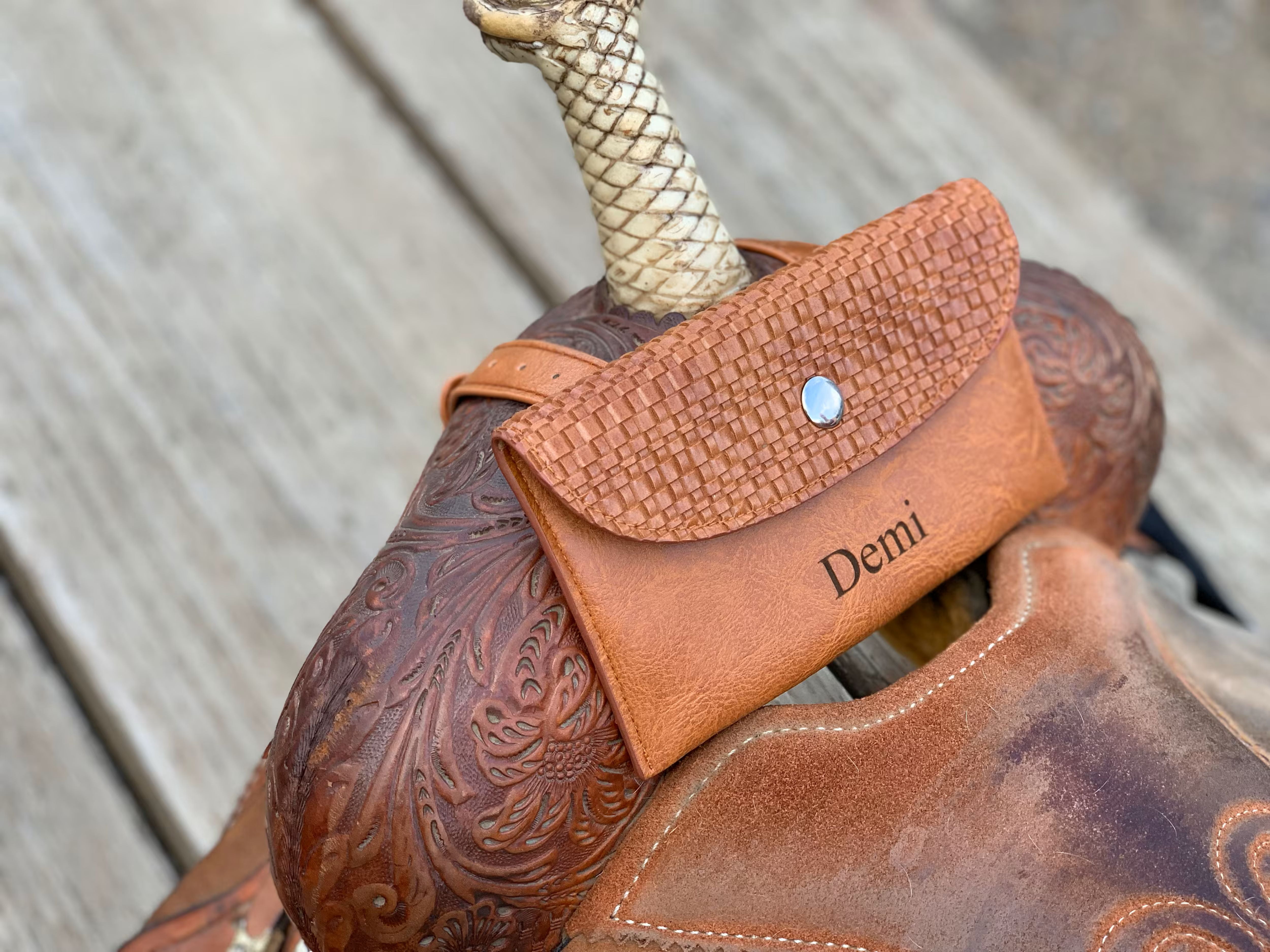 Personalized Horse Pommel Pouch, Custom Saddle Bag, Equestrian Tack Bag, Riding Gear Gift for Women