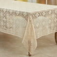 thumbnail image 3 of Saro Lifestyle Delicate Crochet Tablecloth Ecru 65"x120", 3 of 5