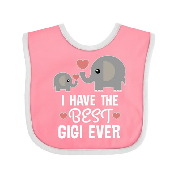Inktastic Best Gigi Grandma Ever Grandchild Boys or Girls Baby Bib