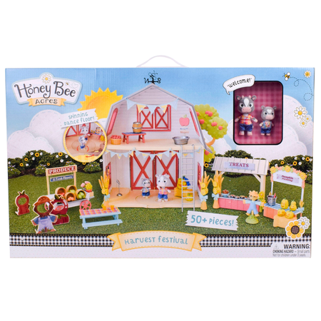 HONEY BEE ACRES HARVEST FESTIVAL, DOLL PLAYSET WITH MINI FIGURES, 62 PIECES, CHILDREN AGES 3+