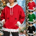 thumbnail image 6 of TrendOFT Christmas Hoodies for Women Merry Christmas Tree Sweatshirts Cute Xmas Snowman Santa Claus Sweater Holiday Pullover Black L, 6 of 6