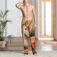 thumbnail image 4 of Salouo Countryside Fruit White Horse Print Pajama Pants for Men, Lounge Pants Elastic Waistband Casual Men's sleepwear Loungewear Sleep Pajama Pant -, 4 of 7