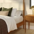 thumbnail image 3 of Harbor Queen Canopy Bed with Upholstered Headboard, Pecan/Swiss Coffee, 3 of 7